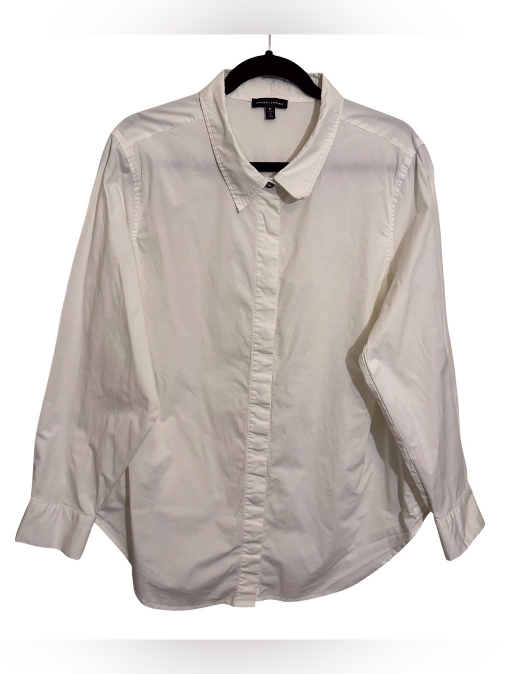 Universal Standard Size 2X White Button Up Top Long Sleeve Blouse Casual Collar